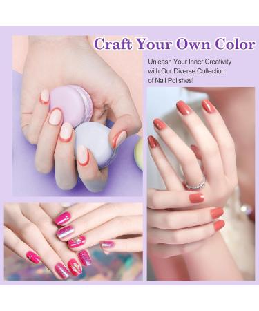 LKE Gel Nail Polish Kit with 72W UV Lamp - Barbie Pink Gel Polish Set with Top & Base Coat - Manicure DIY Gifts for Women - Buy Online on SooperMarket.com