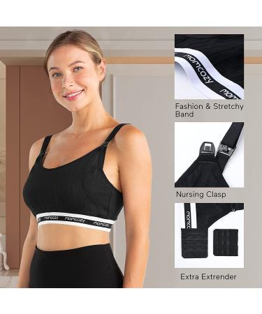 Momcozy Seamless Pumping Bra - Medium Black | Hands-Free Nursing & Pumping Support for Spectra, Lansinoh, Philips Avent & More - Buy Online on SooperMarket.com