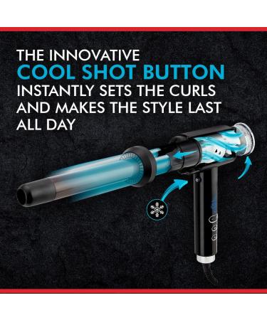 CHI Lava Curl Shot - Hair Curling Wand for Voluminous Shiny Curls | Ergonomic Design Lower Temperature Long-Lasting Results - Free International Shipping - Buy Online on SooperMarket.com