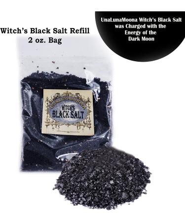 UnaLunaMoona Black Salt Refill - Wicca Protection & Empath Shielding | Witchcraft Supplies - Buy Online on SooperMarket.com