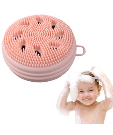 Silicone Face Massager Brush Super Soft Face Scrub Brush with Soft Bristles Smart Face Scrubber Exfoliator Manual Face Wash Scrub for Face Skincare Anti Agging Skin Cleanser Makeup Tool Pink