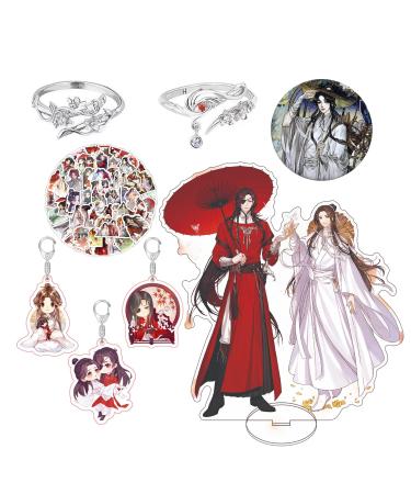 Heaven Official's Blessing Cosplay Rings Tian Guan Ci Fu Offen from Acryl Hua Cheng keychain xie lian brooch character sticker set 17 pieces