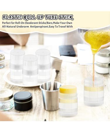 15 Pack 1 oz Plastic Deodorant Containers Empty Small Round Twist-Up Solid Stick Tube Container for Homemade Deodorant Shaving Soap Stick Heel Lip Balm Solid Lotion Bars-Top Filling Clear - Buy Online on SooperMarket.com