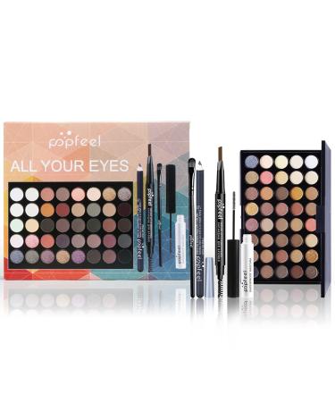 Joyeee All in One Makeup Kit For Teenager Girls Full Starter Makeup Kit for Women Beginners Includes Eyeshadow Palette Eye Brush Mascara Eyebrow Pencil Eyeliner Pencil SET001