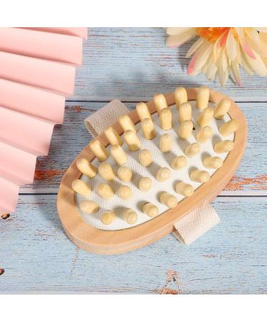 Natural Wooden Massage Brush for Body & Scalp - Exfoliating Body Wash & Hair Care Essentials - Buy Online on SooperMarket.com