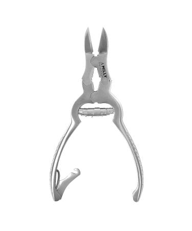 MILLY German Steel Professional Toenail Clippers for Thick and Hard Toenails - Heavy-Duty Hammer Forged Design (Silver) - Buy Online on SooperMarket.com