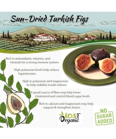 Organic Turkish Dried Figs | Purely Figs - USDA Certified, No Added Sugars or Preservatives | Non-GMO, Vegan & Kosher | 8oz - Buy Online on SooperMarket.com
