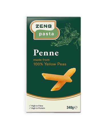 ZENB Gluten Free Pasta - 100% Yellow Pea Penne - Vegan and Coeliac Friendly - 21g Protein Per 100g - 340g (Single Box)