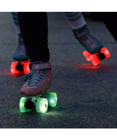 Bont Glow Light Up LED Quad Roller Skate Wheels - 62x35mm 83A - Pack of 4 (Misty Teal) - Buy Online on SooperMarket.com