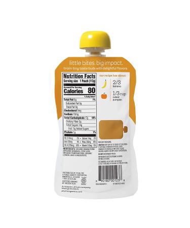 Plum Organics Stage 2 Baby Food Pouches - Banana and Pumpkin 3.5 oz (Pack of 12) | Organic Fresh Squeeze for Babies, Kids, and Toddlers - Buy Online on SooperMarket.com