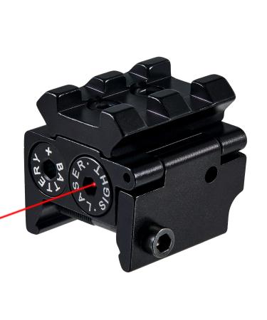 Pinty Red Laser Red Dot Sight Waterproof Military Grade Low Profile Compact with Rail Mount and Accessory