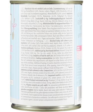 Mjamjam Premium Wet Cat Food - Blanched Turkey & Salmon in Sauce | 6-Pack (6 x 380g) - Natural High Meat Content - Buy Online on SooperMarket.com