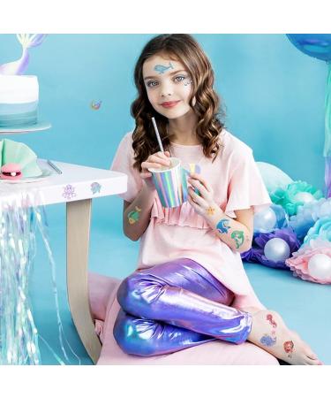 Sea Animals Temporary Glitter Tattoos - 20 Sheets for Kids Party Favors | Dolphin, Shark, Octopus, Fish Stickers - Buy Online on SooperMarket.com
