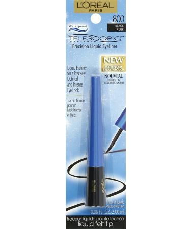 L'Oreal Telescopic Control Tip Liquid Eyeliner Waterproof 800 Black - Long-Lasting, 0.08 fl oz - Buy Online on SooperMarket.com
