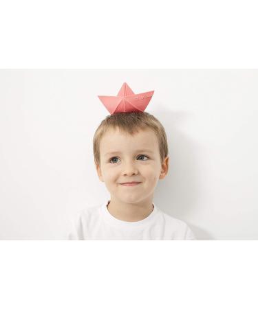 Oli & Carol Origami Boat: Pink Natural Rubber Float for Imaginative Play - Buy Online on SooperMarket.com