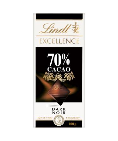 Lindt EXCELLENCE 70% Cacao Dark Chocolate Bar 100 Grams