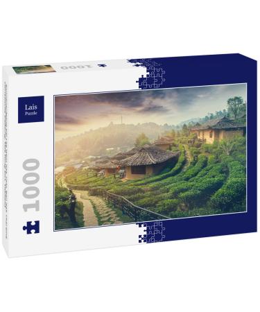 Lais Puzzle Sunrise at Lee Wein Rak Thai Ban Rak Thai a Chinese settlement Mae Hong Son Thailand 1000 pieces