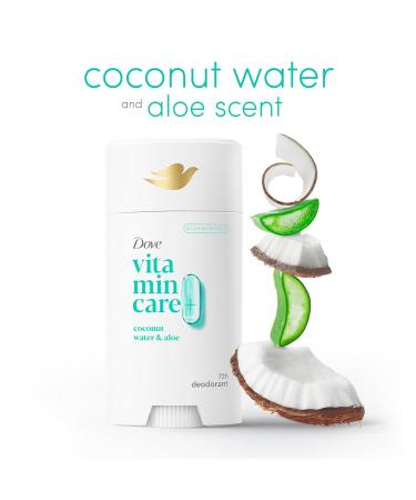 Dove VitaminCare+ Aluminum Free Deodorant Stick Coconut Water & Aloe for 72H Odor Protection Breathable Deodorant for Women 2.6 oz Coconut water + Aloe 2.6 Ounce (Pack of 1) - Buy Online on SooperMarket.com