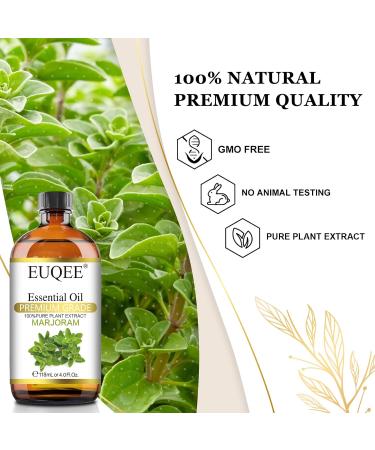 EUQEE Marjoram Essential Oil 118ml - Pure Natural Aromatherapy Oil for Diffusers and Humidifiers at Home - Buy Online on SooperMarket.com