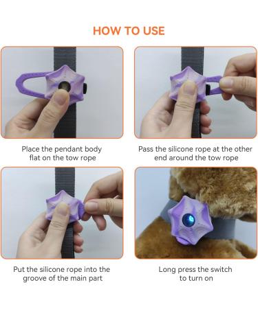 LaRoo Safety LED-Flashing Light for Dogs Cats LED-Light Pendant Keyring Clip on Dog Collar Charms Blinker Light Waterproof Safety Light for Walking the Dog and Outdoor Sports rechargable Purple-1 - Buy Online on SooperMarket.com