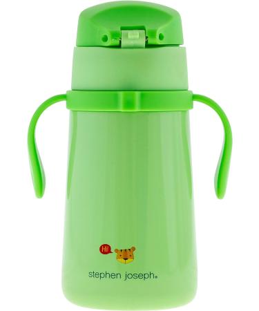 Stephen Joseph Stainless Steel Double Wall Training Cup with Handles and Weighted Straw - Zoo Design - 1 Count - Buy Online on SooperMarket.com