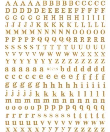JMEOWIO Letters Nail Art Stickers Decals - 8 Sheets Self Adhesive English Alphabet Design for DIY Nail Decoration | Women Girls - Buy Online on SooperMarket.com