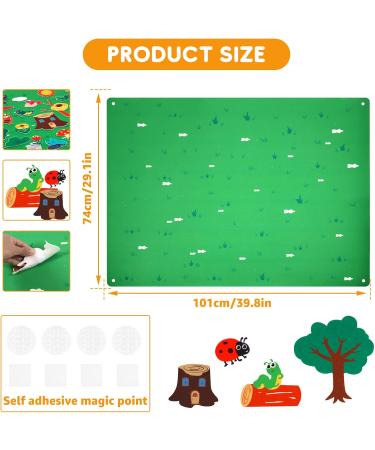 Poaiela Farm Animal Felt Board Set - Interactive Early Learning Storytelling Playset for Kids | 3.3ft Reusable Wall Hangers for Toddlers & Young Girls - Buy Online on SooperMarket.com