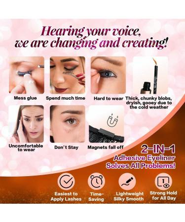 JIMIRE 2-in-1 Magic Eyeliner for False Eyelashes - Easy Application, Extra Strong Hold - No Glue or Magnet Needed - Buy Online on SooperMarket.com