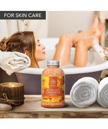 Ringle Flowers Bathing Salt 600g - Natural Marigold Oil Mineral Salt & Aromatherapy for Relaxation & Beauty - Buy Online on SooperMarket.com