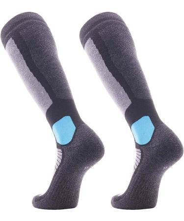 SOLAX Wool Over The Calf Ski Socks - Men's & Women's Medium Black-173 - Buy Online on SooperMarket.com