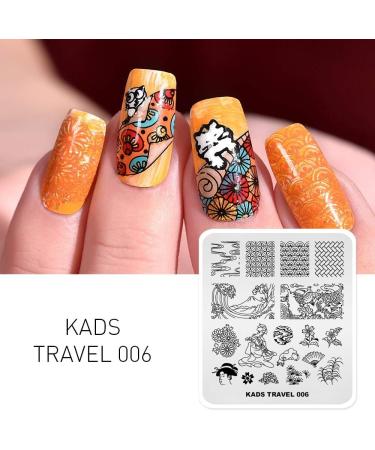 KADS Nail Stamping Plate TR006 - DIY Manicure Stencil Tools - Buy Online on SooperMarket.com