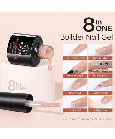 Modelones Builder Gel Set - 6 Colors in 1 | Nail Strengthener & Extension Gel Kit - Buy Online on SooperMarket.com