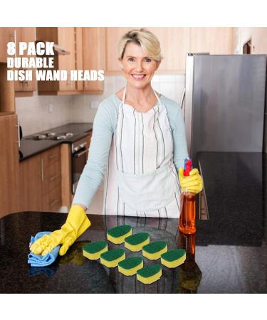 Dish Wand Refills 8-Pack Sponge Replacement Heads for Kitchen Cleaning - Buy Online on SooperMarket.com