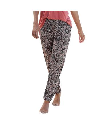 Ronony boho pants women regular fit straight straight leg pants summer pants Lose summer fabric trousers Light leisure pants long pants cordelabin for jogging pants beach pants xxl d-brown