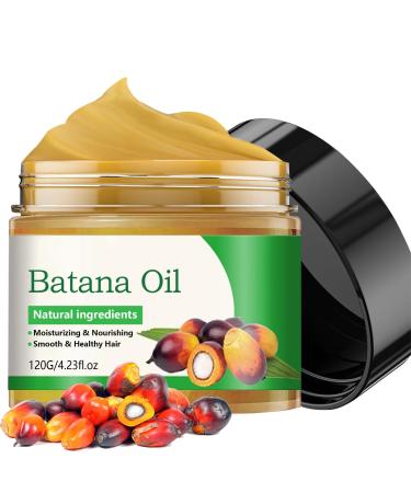 100% Raw Batana Oil for Hair Growth Natural Pure Unrefined and Organic Dr. Sebi Hair Growth Oil from Honduras for Anti Hair Loss Eliminates Split Ends for Men & Women 4.2 FL oz (Set A)