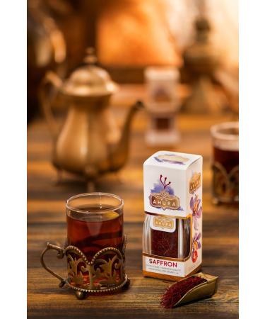 Ahura Finest Natural Saffron Threads - Pure Grade 1 All Red Saffron Spice - 4g Jar for Tea, Paella, Risotto, Pasta, Rice Cooking - No Additives - Buy Online on SooperMarket.com