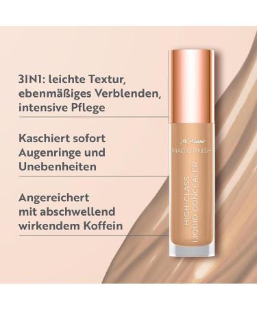 M. Asam Magic Finish HighClass Liquid Concealer Nude - High Coverage Concealer with Hyaluron & Caffeine for Redness & Dark Circles - 4ml Makeup Solution - Buy Online on SooperMarket.com