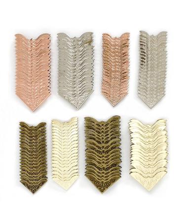 160 PCS Vintage Metal Book Corner Protector Guard Edge Cover Iron Angle Protectors Bronze Gold Decorative Covers for Scrapbooks Photo Albums Diary Notebooks Menus Folder Stamp Books  4 Colors