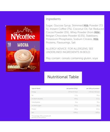 NYCoffee 90 Coffee Sachets 6 Variety Flavours- Bundled with Temas Store Coffee Stirrers| Individually Wrapped |Coffee Gifts For Coffee Lovers (Mocha Cappuccino Latte Caramel 3 in 1 2 in 1) - Buy Online on SooperMarket.com