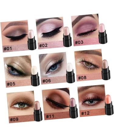 PLAFOPE 12pcs 12 Shadow Box Colored Pencils Eye Shadow Stick Glitter Eyeshadow Stick Plastic - Buy Online on SooperMarket.com