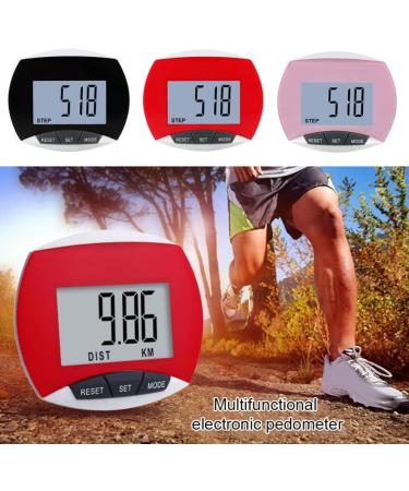3D Walking Pedometer with Clip and Lanyard - Accurate Step Counter with Large Display in Black - Buy Online on SooperMarket.com