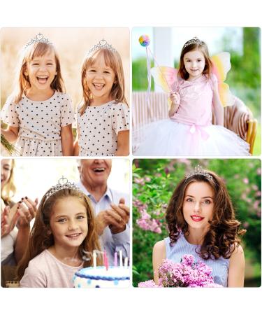 WLLHYF Silver Princess Crown Crystal Sash Tiara Rhinestone Headband Hair Accessories for Birthday Christmas Decoration Women Girls Bridal Wedding Hair Bands Jewellery Baroque - Buy Online on SooperMarket.com