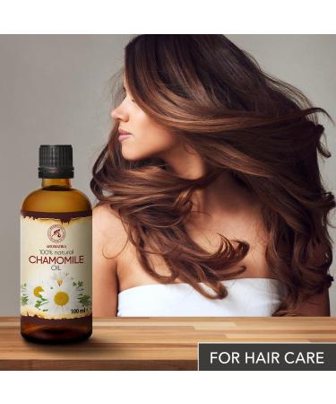 Chamomile Oil 100ml - Natural Chamomilla Oil for Face Nails Hands & Hair | Massage & Personal Care - Buy Online on SooperMarket.com