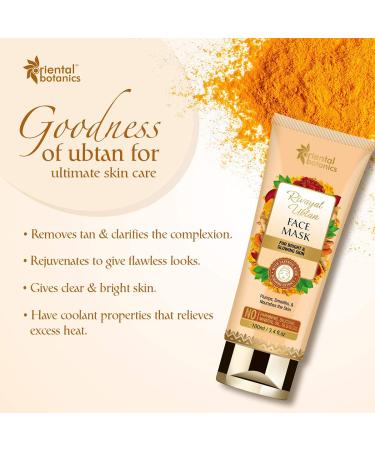 Buy Oriental Botanics Rivayat Ubtan Face Mask - Bright & Glowing Skin with Saffron Rose & Turmeric | No Parabens 100ml - International Shipping - Buy Online on SooperMarket.com