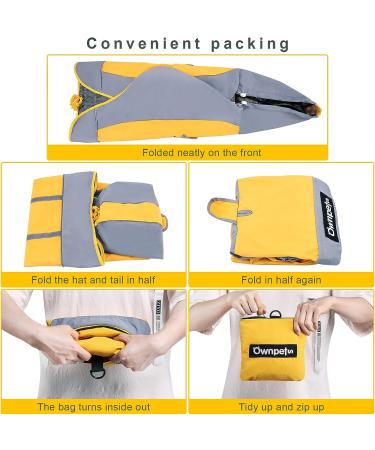 Ownpets Foldable Dog Raincoat | Adjustable Waterproof Pet Jacket with Reflective Straps | Lightweight & Storage Pocket | for Small Dogs & Puppies - Buy Online on SooperMarket.com