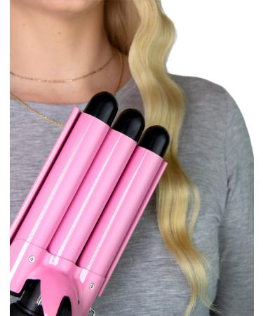 Trademark Beauty Babe Waves 3 Barrel Curling Iron Hair Waver 1 Inch Quick Heat Adjustable Temperature Hair Curler Perfect Beach Waver Hair Styling Tools 25mm Standard Ceramic Wand Pink 3 Barrel (1 Inch) - Buy Online on SooperMarket.com