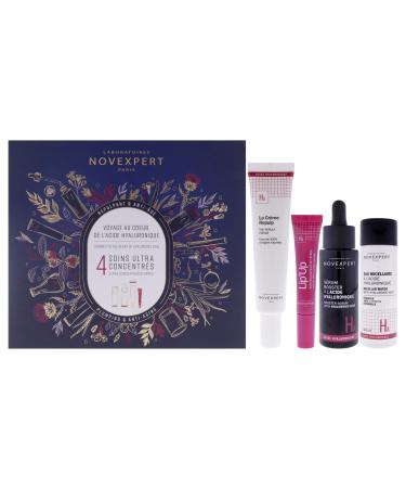 Plumping and Anti-Aging Set for Women - 4 Pc 1.6oz Micellar Water with Hyaluronic 1oz Hyaluronic Acid Booster Serum 1.35oz The Repulp Cream 0.27oz Plumping Lip Care