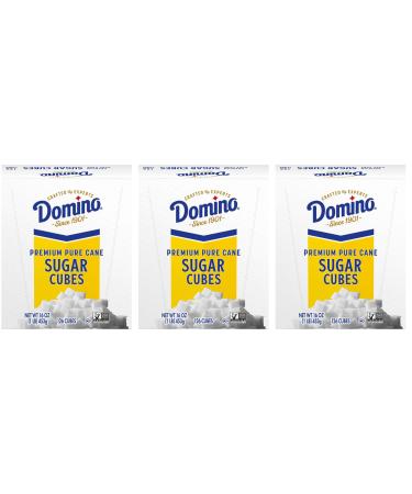 Domino Premium Pure Cane Sugar Cubes, 3 LB E-commerce Pack (1 LB Box, 126 Cubes, Pack of 3)