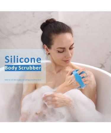 HIEERBUS Silicone Body Scrubber Gentle Exfoliating Body Scrubber in Shower Silicone Loofah with Easily Lather Bristles Long Lasting and More Hygienic Than Traditional Shower Loofah 1Pack Blue  - Buy Online on SooperMarket.com