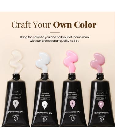 Beetles Poly Nail Extension Gel Kit 3 Colors 1OZ All-in-One French Kit Tyro Nail Salon Mother's Day Gift A-Nude-001 - Buy Online on SooperMarket.com